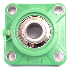 SS-UCFPL204-12  3/4" Shaft Green Thermoplastic Housing, Stainless Steel Bearing