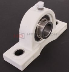 SS-UCPPL205 - 25mm Shaft White Thermoplastic Housing, Stainless Steel Bearing