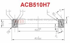 Bicycle Headset bearing ACB510H7 - 40x51x7mm - 45°x 45° Deg