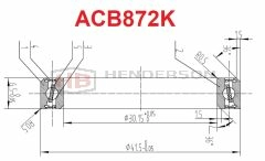 Bicycle Headset bearing ACB872K - 30.15x41.5X6.5mm - 36°x 36° Deg