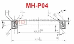 Bicycle Headset bearing MH-P04 - 30.15x39x6.5mm - 45°x 45° Deg