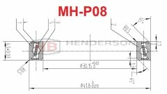 Bicycle Headset bearing MH-P08 - 30.15x41.8x6.5mm - 45°x 45° Deg