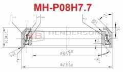 Bicycle Headset bearing MH-P08H7.7 - 30.5x41.8x7.7mm - 45°x 45° Deg