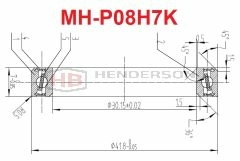 Bicycle Headset bearing MH-P08H7K - 30.15x41.8x7mm - 36°x 45° Deg