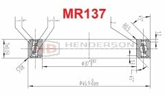 Bicycle Headset bearing MR137 - 37x46.9x7mm - 45°x 45° Deg
