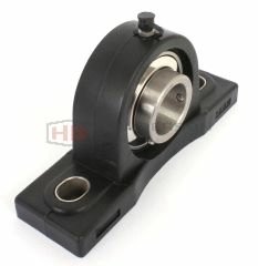 SS-UCPPL207 - 35mm Shaft Black Thermoplastic Housing, Stainless Steel Bearing
